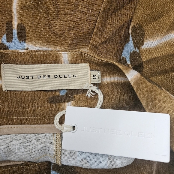 Just Bee Queen Brown Marlow Shorts in Doe Print NWT - Picture 10 of 13